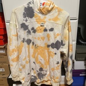 Nike  womens Tie-Dye Hoodie in Yellow and Black